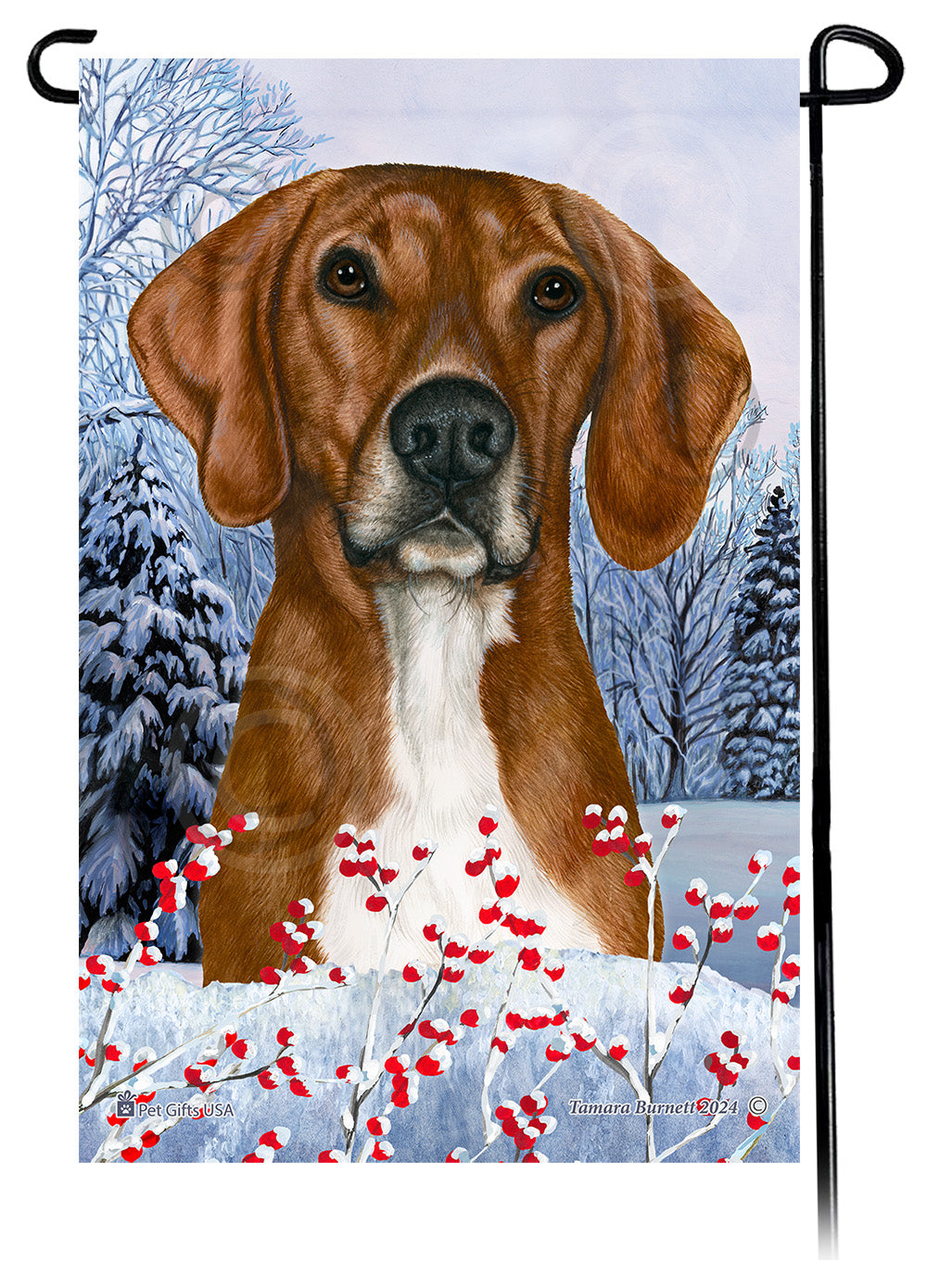 Plott Hound Winterberries - Garden Flag