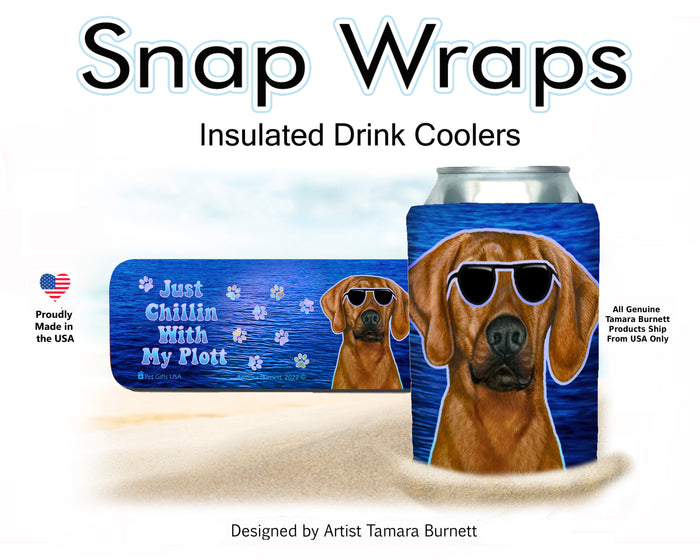 Plott Hound Red Snap Wrap Cozy