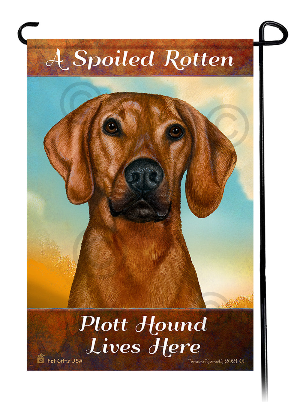 Plott Hound Spoiled Rotten - Garden Flag