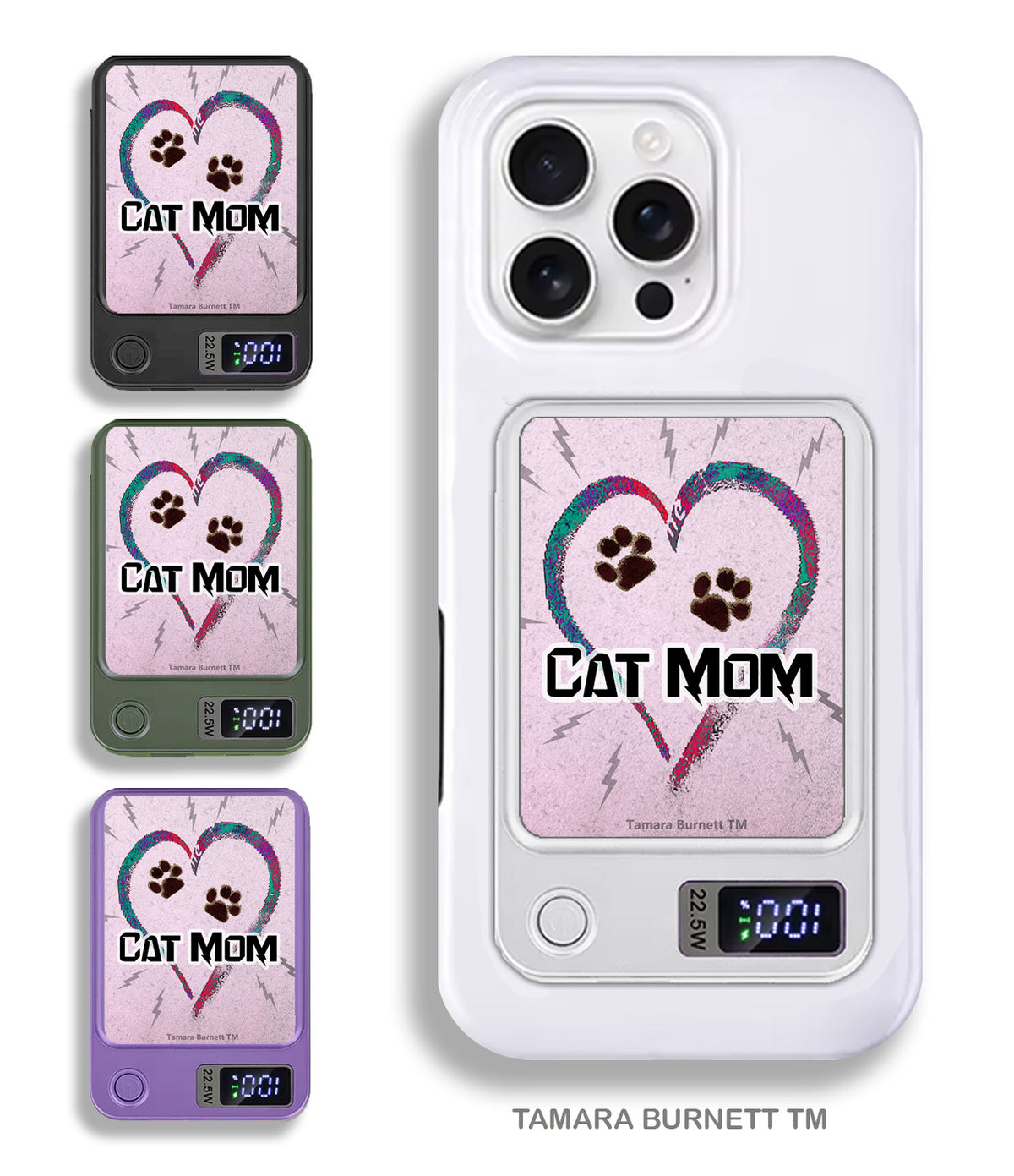 Cat Mom Phone Bank Wireless Charger