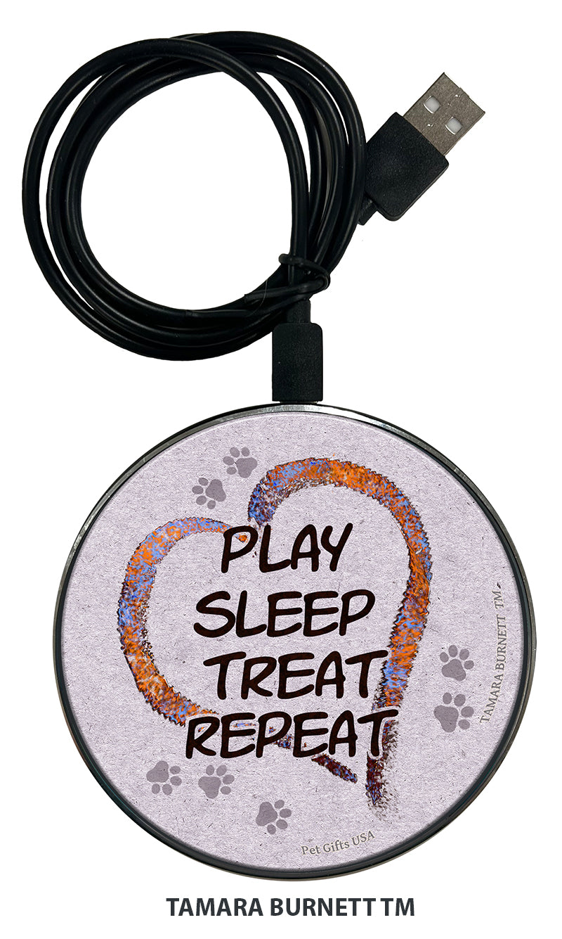 Play Sleep Treat Repeat Zoomies Wireless Charger