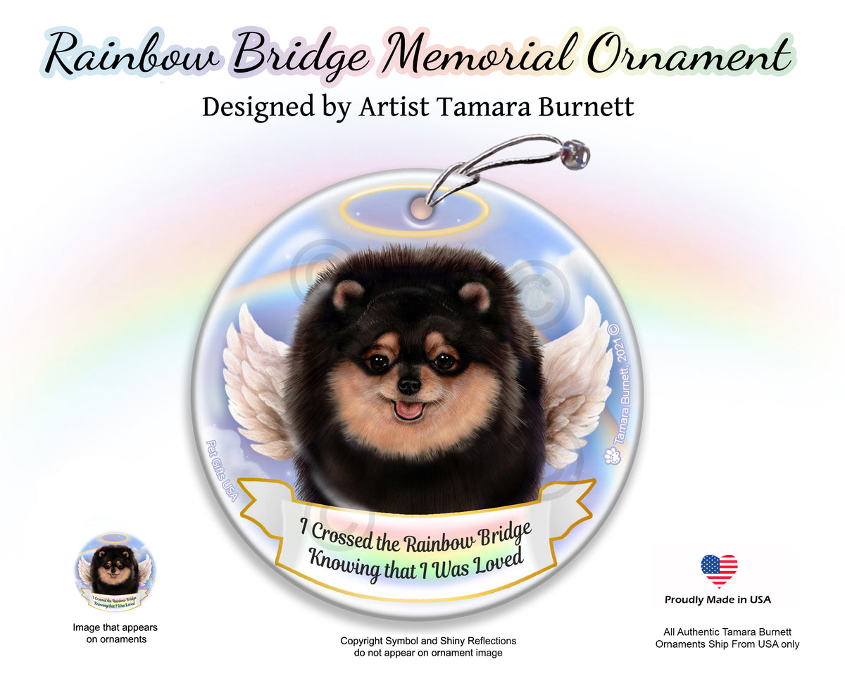 Pomeranian Black and Tan Ornament