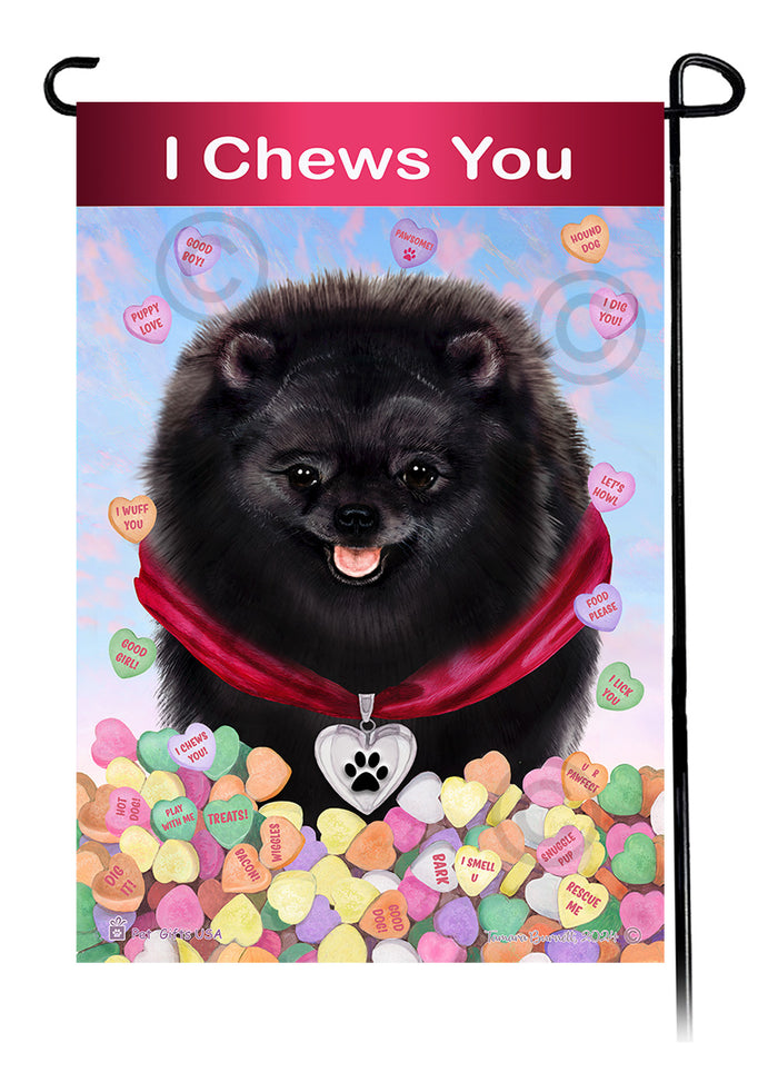 Pomeranian Valentine Sweetheart Garden Flags