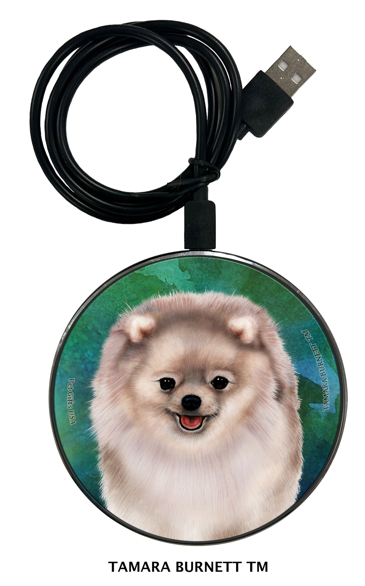 Pomeranian Cream Sable aka Silver Zoomies Wireless Charger