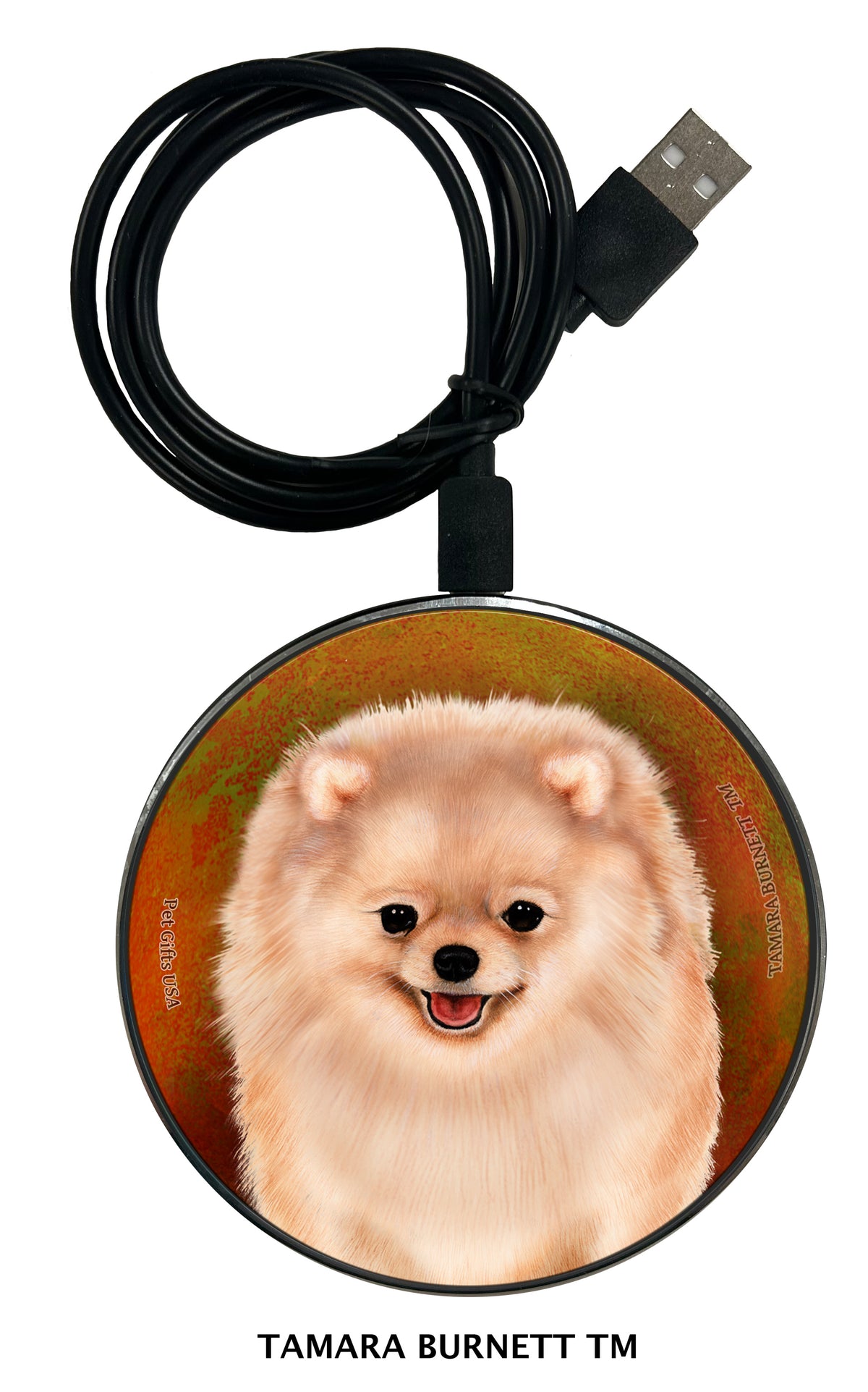 Pomeranian Cream Zoomies Wireless Charger
