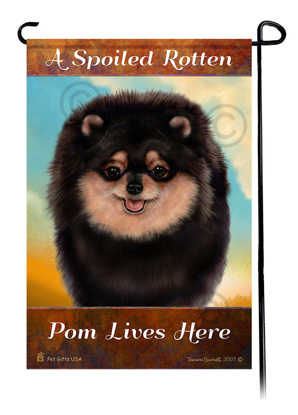 Pomeranian Spoiled Rotten - Garden Flag
