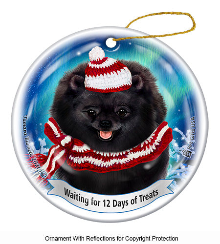 Pomeranian Black Ornament