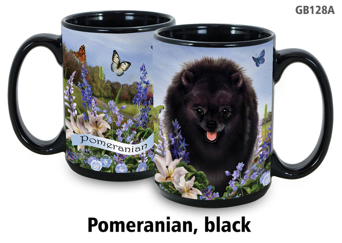 Pomeranian Black - Garden Party Fun Mug 15 oz