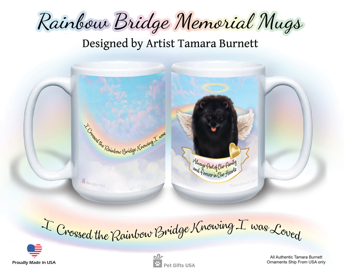 Pomeranian Black Memorial Mug 15 oz
