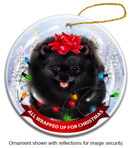 Pomeranian Black Ornament