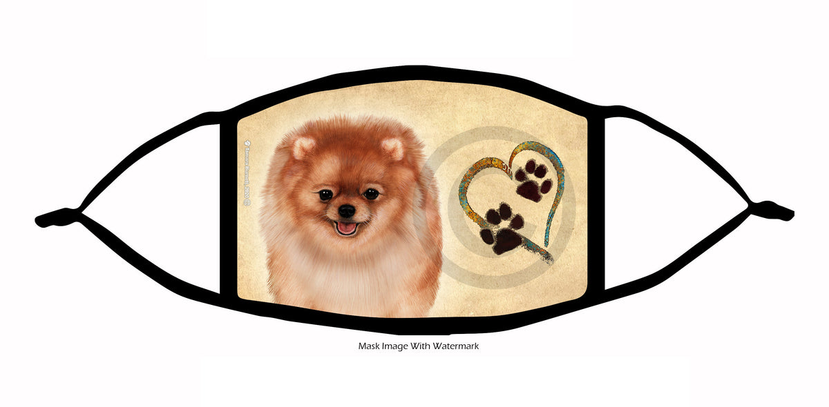 Pomeranian (Orange) Face Mask