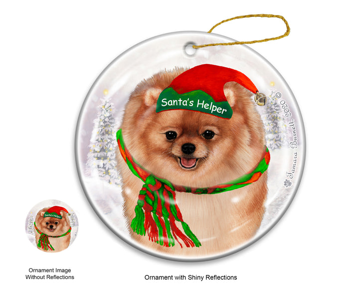 Pomeranian - Santa's Helper Ornament