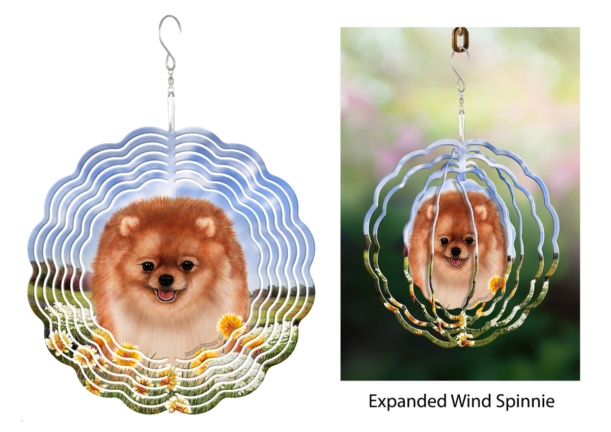 Pomeranian Orange Wind Spinner