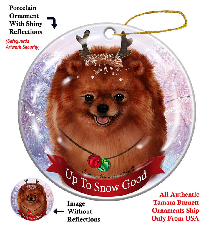 Pomeranian Red Ornament