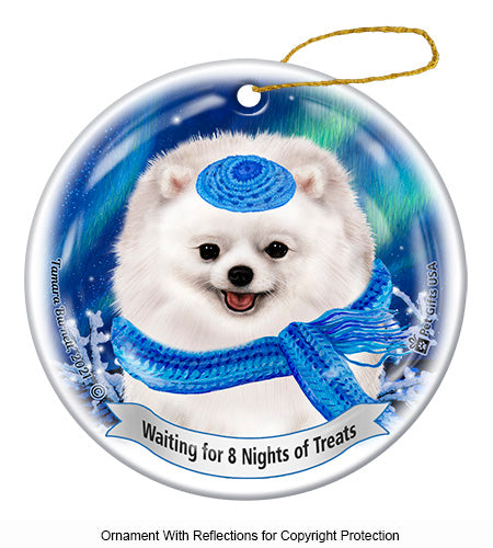 Pomeranian White Ornament
