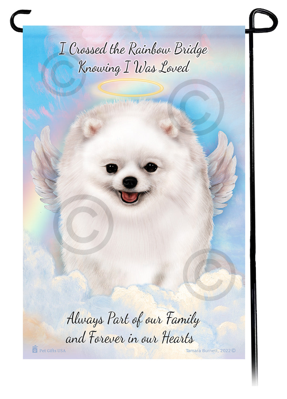 Pomeranian Memorial - Garden Flag