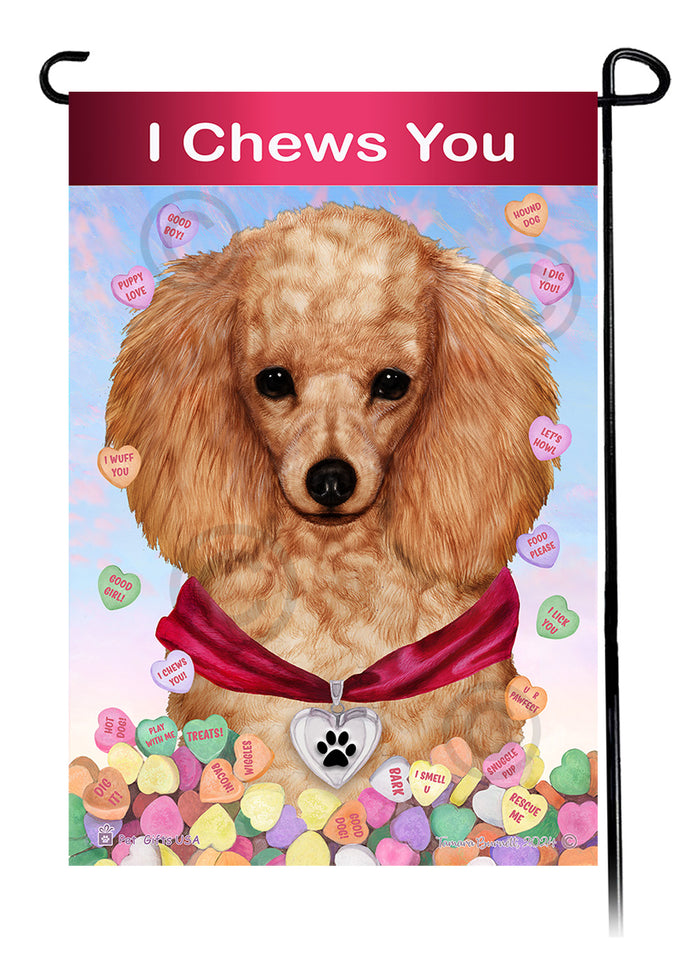 Poodle Valentine Sweetheart Garden Flags