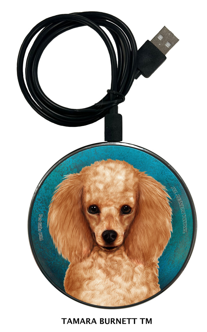 Poodle Apricot Zoomies Wireless Charger