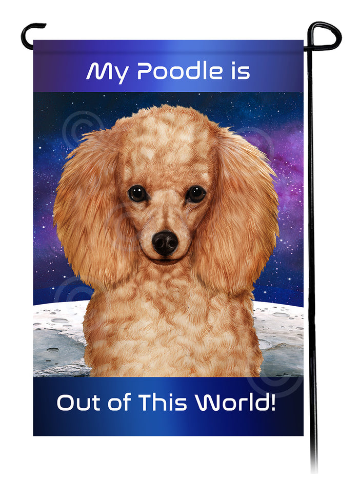 Poodle Out Of This World Garden Flags