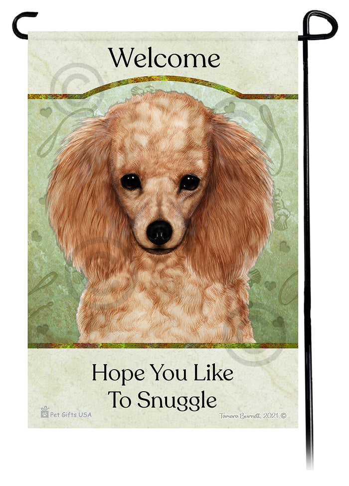 Poodle Hope You Like To Snuggle Garden Flags