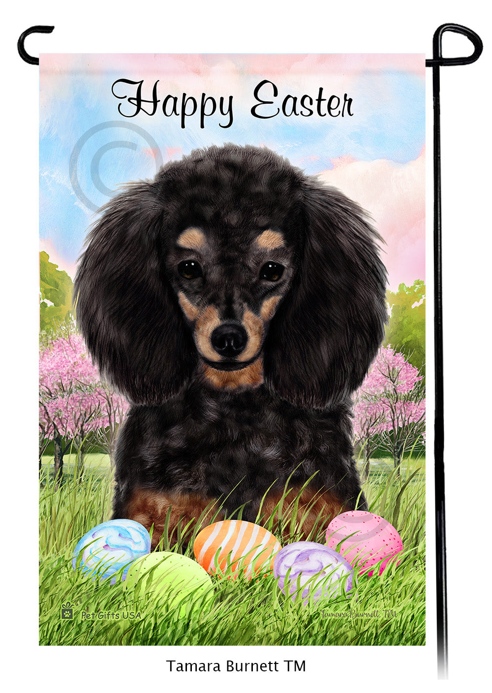 Poodle Happy Easter - Garden Flag