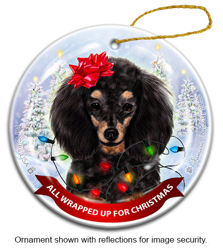 Poodle Black and Tan Ornament