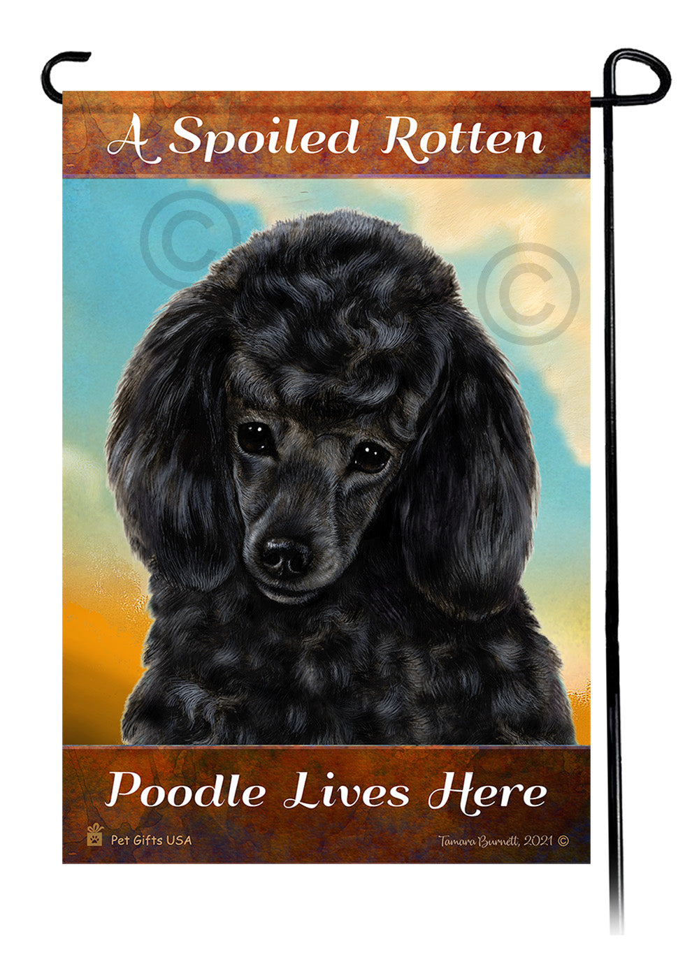 Poodle Spoiled Rotten - Garden Flag