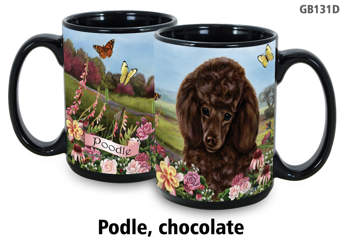 Poodle Chocolate - Garden Party Fun Mug 15 oz