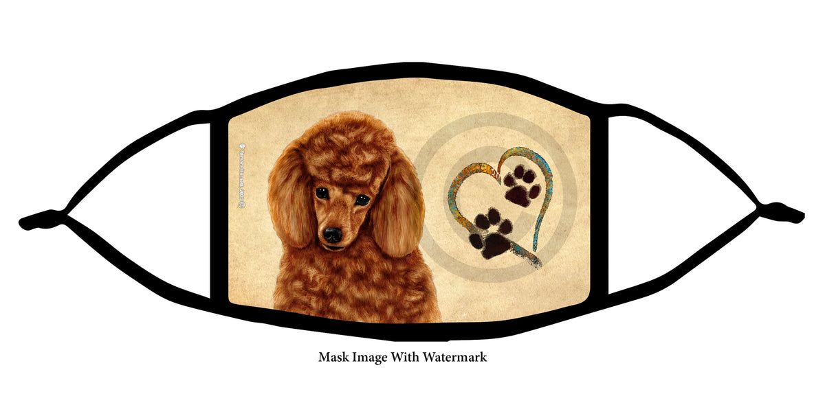 Poodle (Red) Face Mask