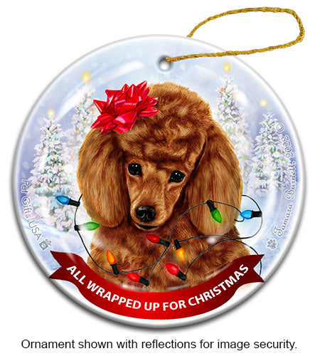 Poodle Red Ornament