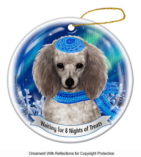 Poodle Silver Ornament