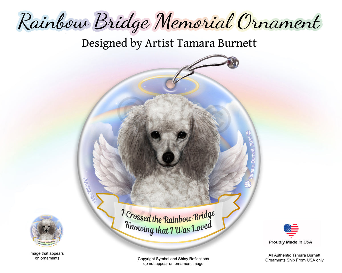 Poodle Silver Ornament
