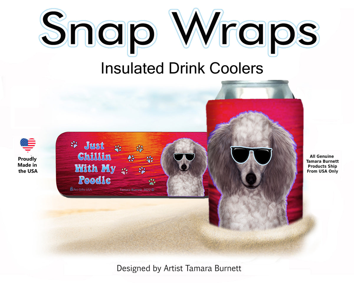 Poodle Silver Snap Wrap Cozy