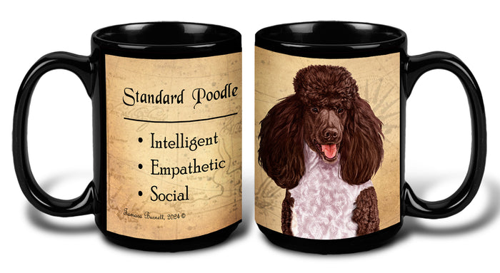 Poodle (Chocolate and White Parti) - My Faithful Friends Mug 15 oz