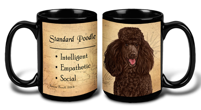 Poodle Standard (Chocolate) - My Faithful Friends Mug 15 oz