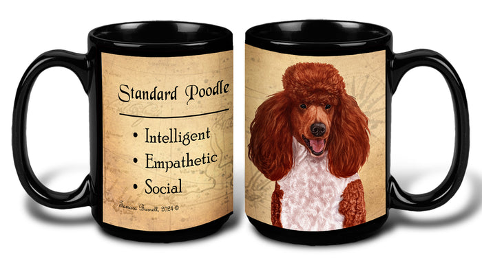 Poodle Standard (Red and White Parti) - My Faithful Friends Mug 15 oz