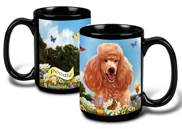 Poodle Standard Apricot - Garden Party Fun Mug 15 oz