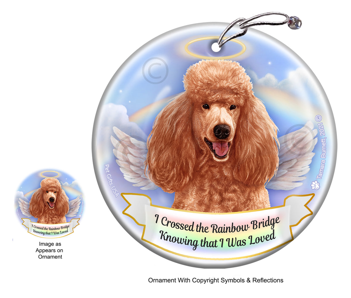 Poodle Standard Apricot Ornament