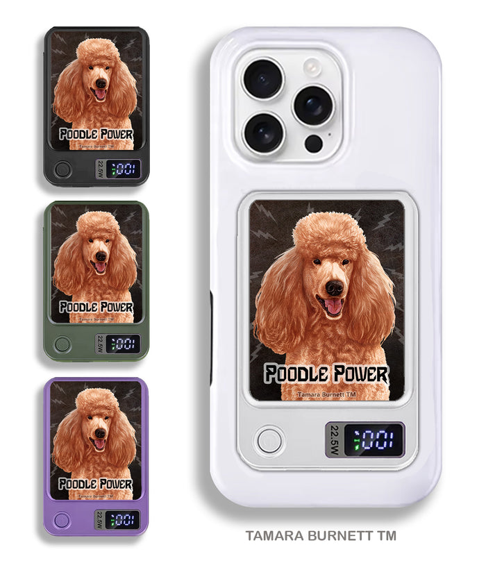 Standard Poodle Apricot Phone Bank Wireless Charger