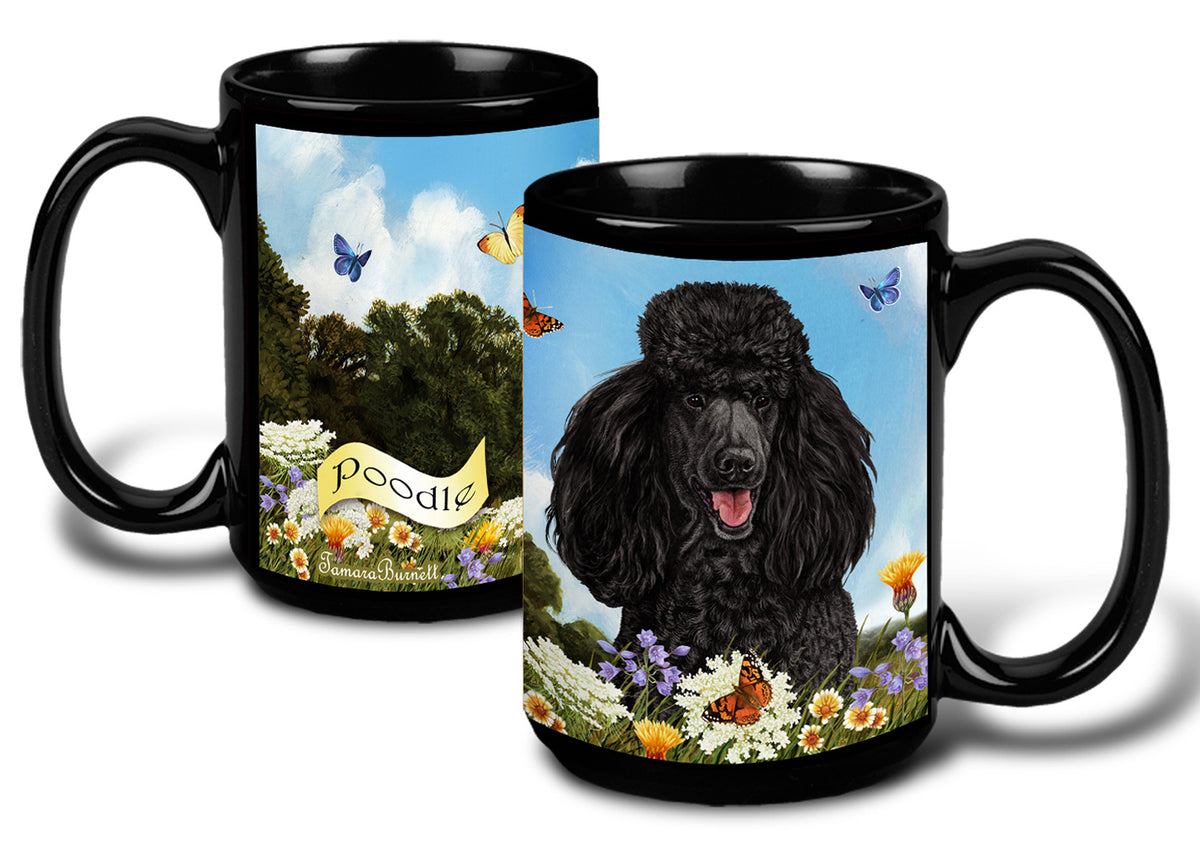 Poodle Standard Black - Garden Party Fun Mug 15 oz