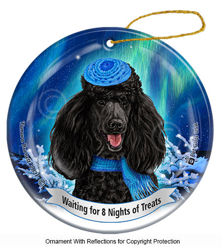 Poodle Standard Black Ornament