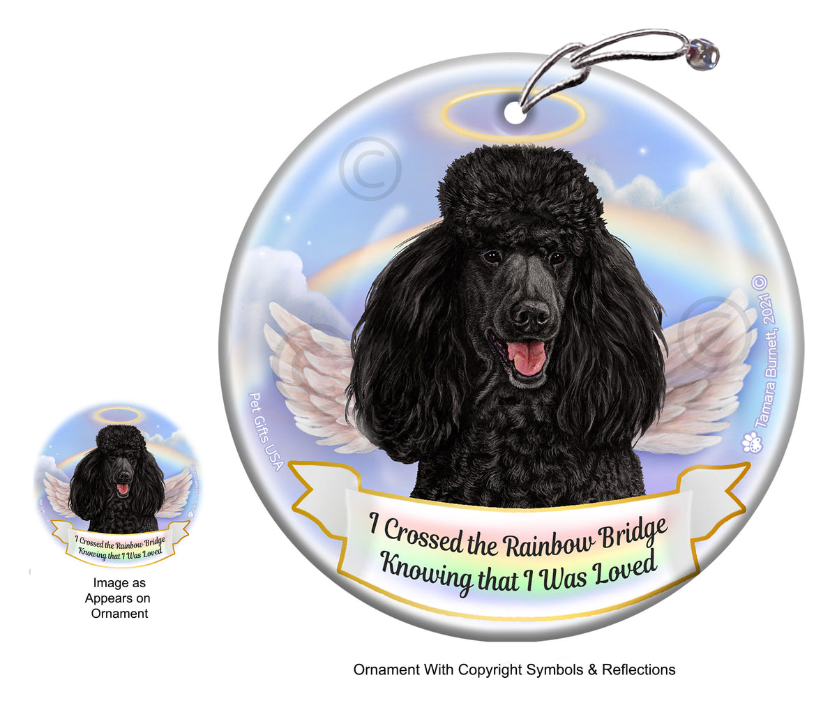 Poodle Standard Black Ornament