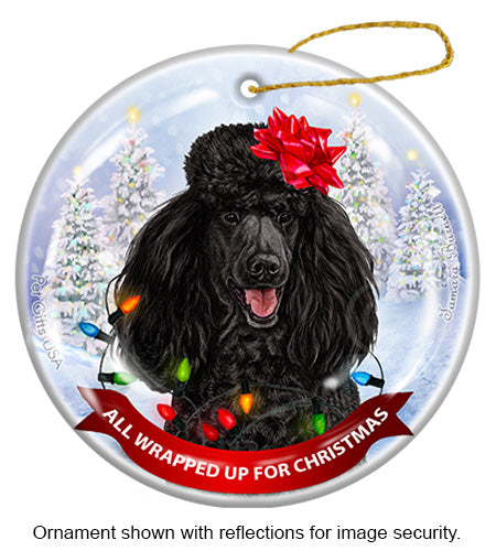 Poodle Standard Black Ornament