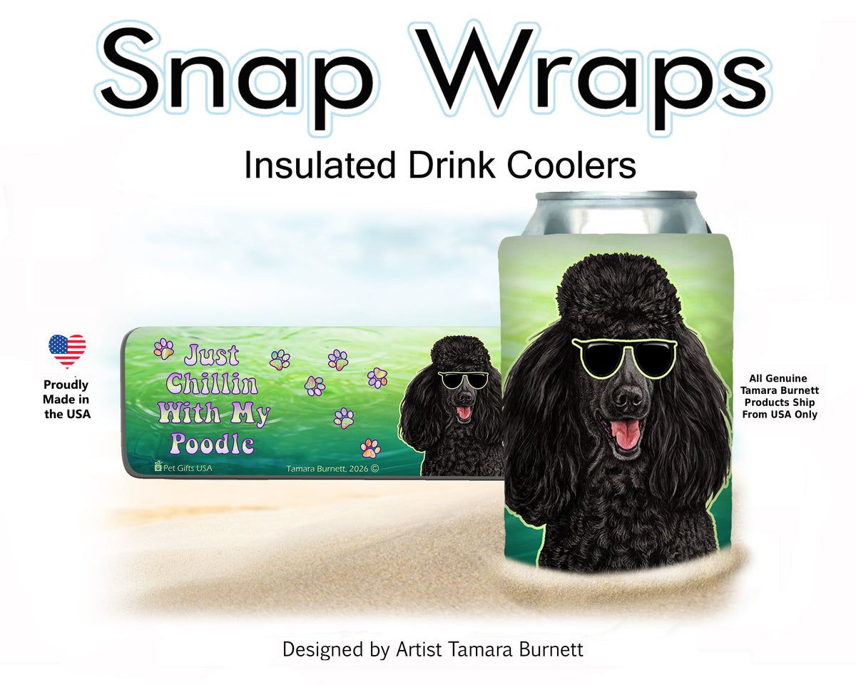 Standard Poodle Black Snap Wrap Cozy