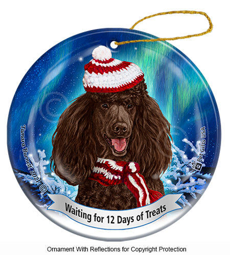 Poodle Standard Chocolate Ornament