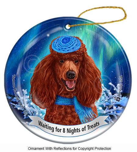 Poodle Standard Red Ornament