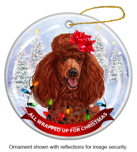 Poodle Standard Red Ornament