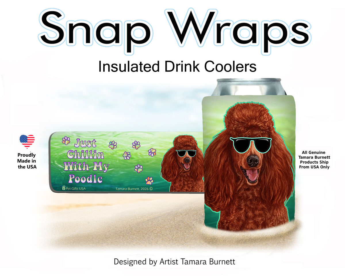 Standard Poodle Red Snap Wrap Cozy