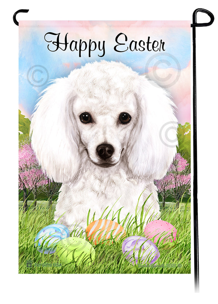 Poodle Happy Easter Garden Flags