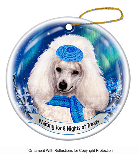 Poodle Mini White Ornament